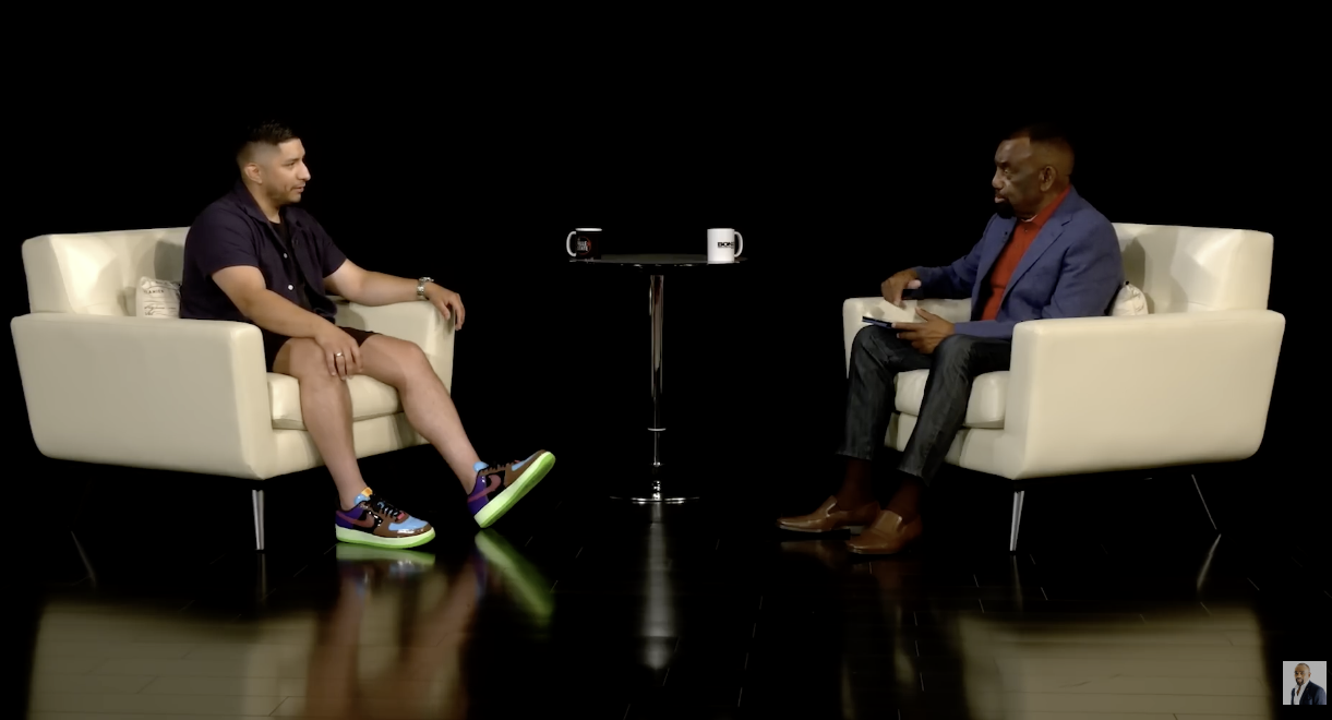 Wide shot from Jesse Lee Peterson interview